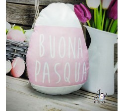 Cuscino Pasqua Sagomato Rabbit Rosa personalizzato con foto