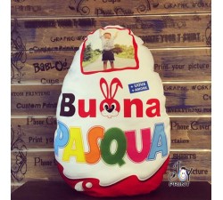 Cuscino Pasqua Sagomato Buona Pasqua personalizzato con foto