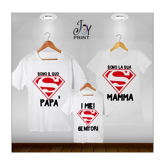 Tris T-shirt/body  Super Famiglia