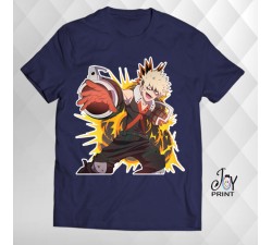 T Shirt Manga bakugou katsuki blu