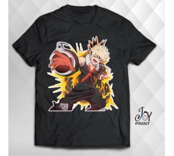 T Shirt Manga bakugou katsuki nera