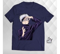 T Shirt Manga gojo satoru blu