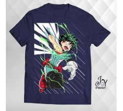 T Shirt Manga izuku midoriya blu