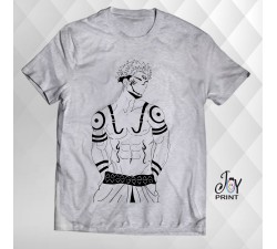 T Shirt Manga sukuna grigia