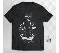 T Shirt Manga sukuna nera