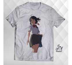 T Shirt Manga Mitshua grigia