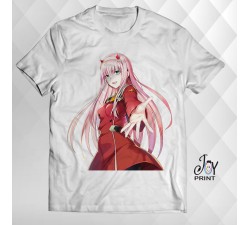 T Shirt Manga Zero Two bianca