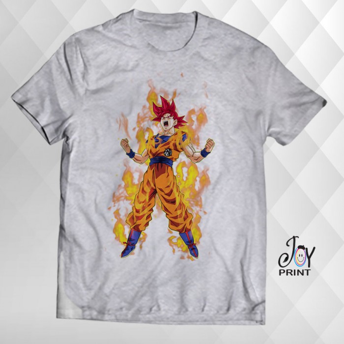 T Shirt Manga Goku grigia