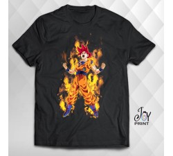 T Shirt Manga Goku nera