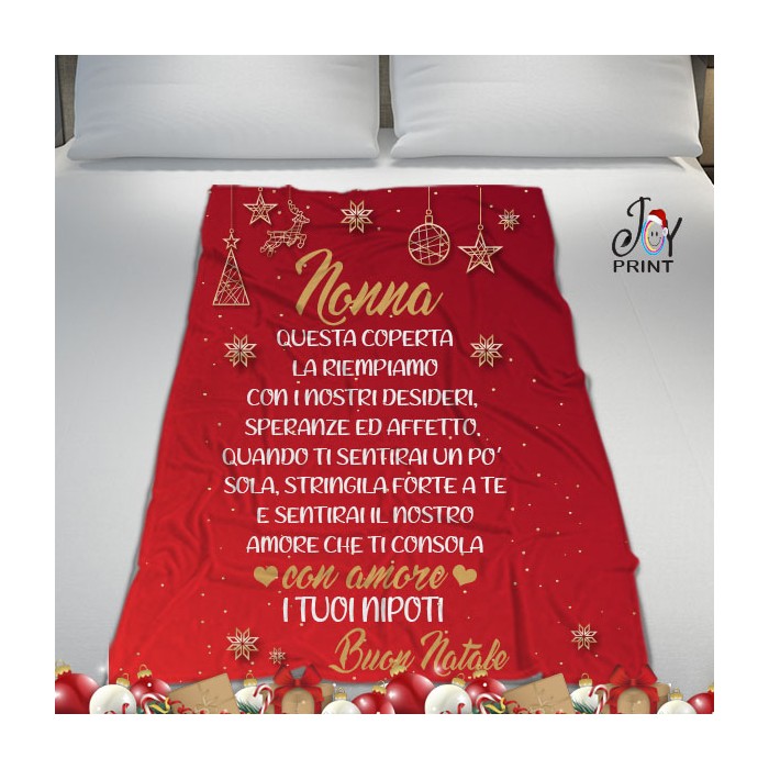 Plaid Natalizio Personalizzato Dolci Nonni