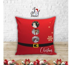 Cuscino Natale cinta personalizzato con foto