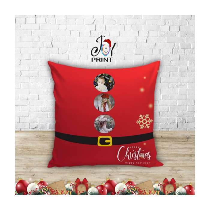 Cuscino Natale cinta personalizzato con foto
