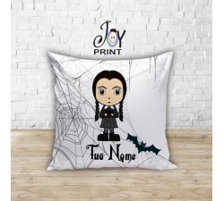 Cuscino personalizzato con nome Mercoledì Addams cartoon
