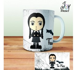 Tazza Personalizzata con nome Mercoledì Addams cartoon- idea regalo