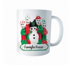 Tazza Personalizzata con nomi Famiglia Natalizia cartoon- idea regalo