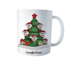 Tazza Personalizzata Natale con nomi Alberello-idea regalo