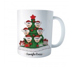 Tazza Personalizzata Natale con nomi Alberello-idea regalo