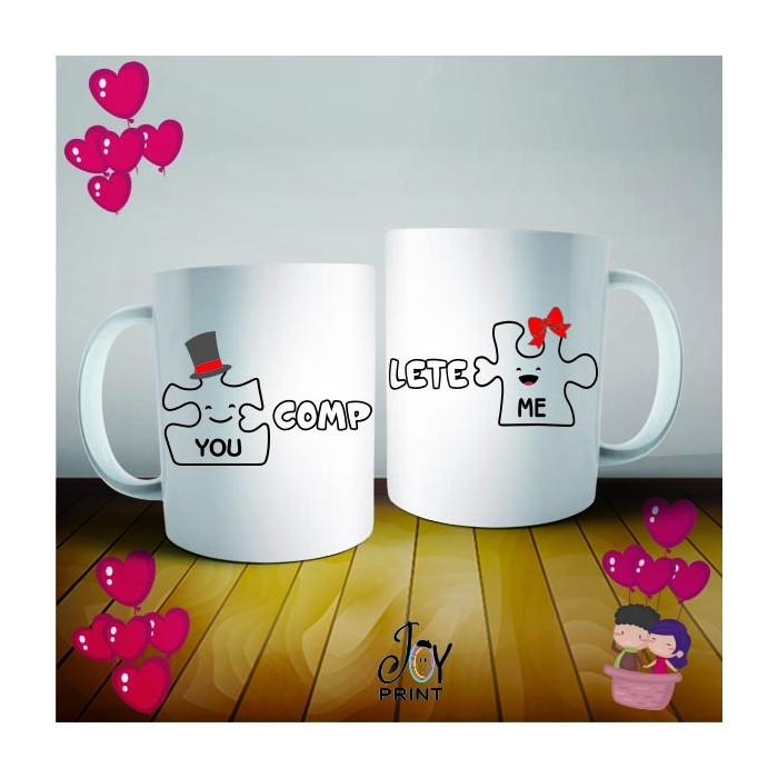 Coppia di Tazze Love Puzzle
