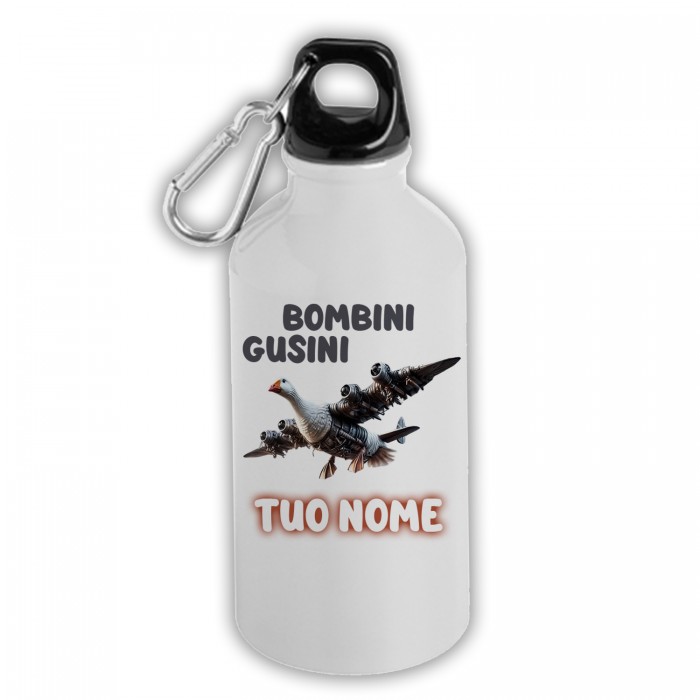 Borraccia Personalizzata con nome Bombini Gusini brainrot- idea regalo