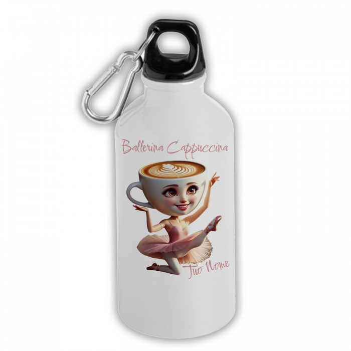 Borraccia Personalizzata con nome Cappuccina Ballerina brainrot- idea regalo