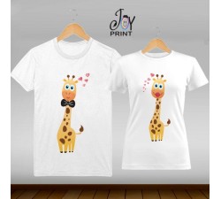 Coppia di t shirt Love Giraff