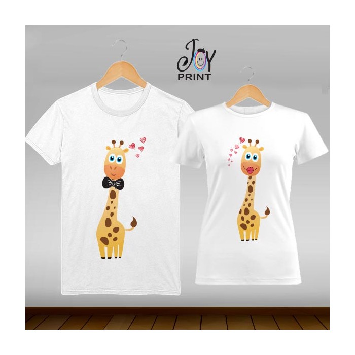 Coppia di t shirt Love Giraff