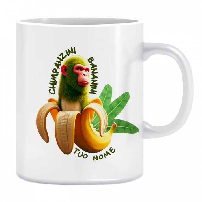 Tazza Personalizzata con nome chimpanzini bananini - idea regalo