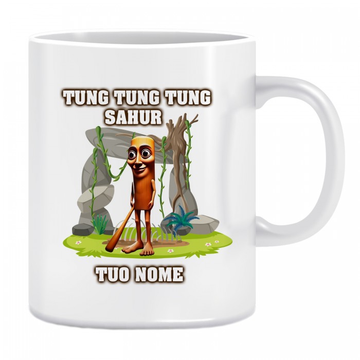 Tazza Personalizzata con nome tung tung sahur brainrot - idea regalo