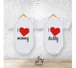 Body Neonato Personalizzato I love