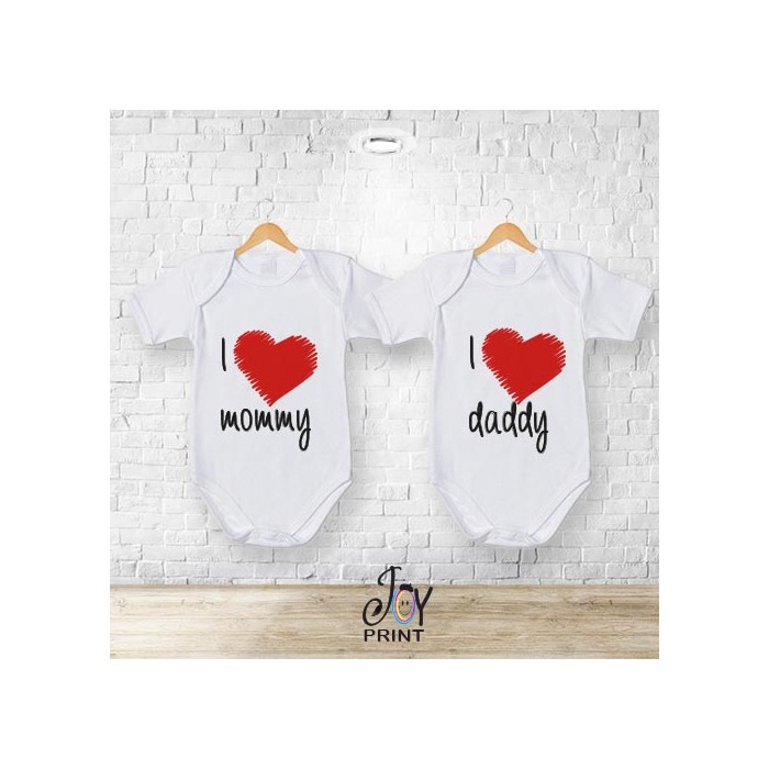 Body Neonato Personalizzato I love