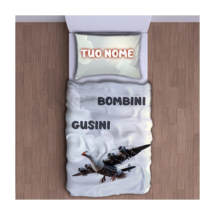 Copripiumino con Federa Personalizzata Bombini Gusini Brainrot