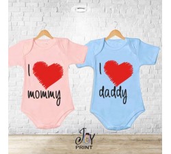 Body Neonato Personalizzato I love color