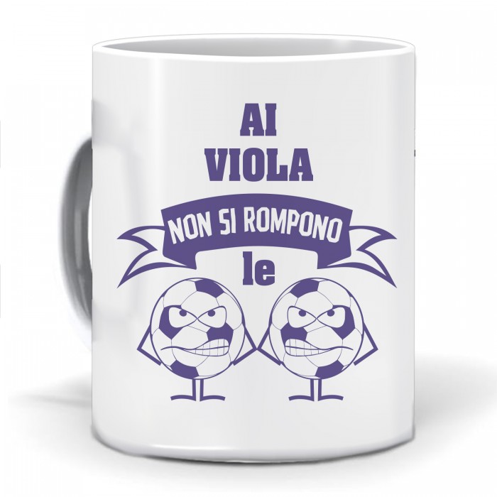 Tazza Tifoso Palloni Viola- idea regalo