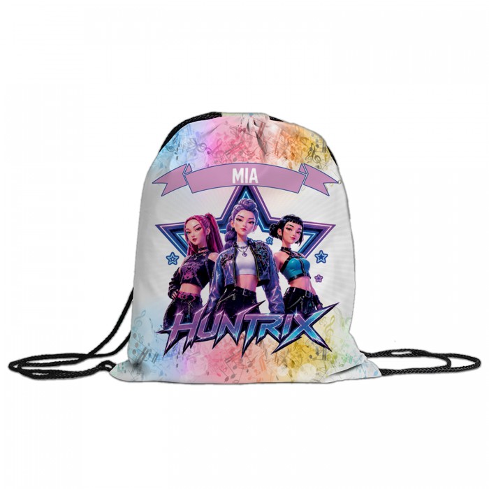 Sacca Zaino Huntrix K-pop Personalizzata con Nome - Idea Regalo