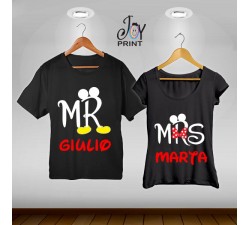 Coppia di t shirt Mr&Mrs Mouse