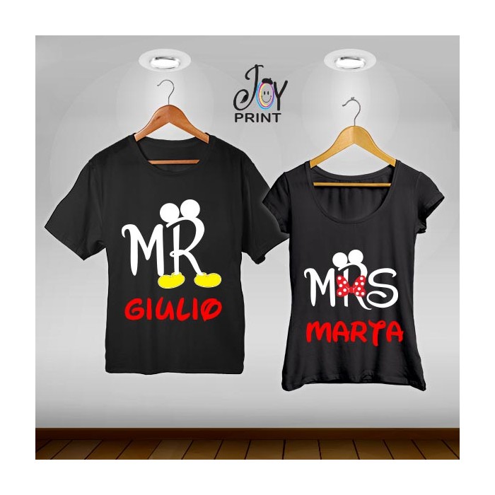 Coppia di t shirt Mr&Mrs Mouse