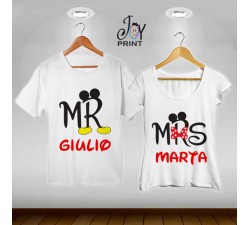 Coppia di t shirt Mr&Mrs Mouse