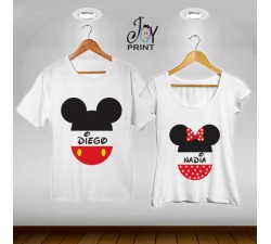 Coppia di t shirt Mr&Mrs Mouse Head