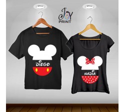 Coppia di t shirt Mr&Mrs Mouse Head