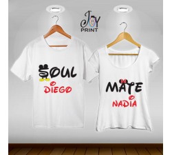 Coppia di t shirt Mr&Mrs Soul mate