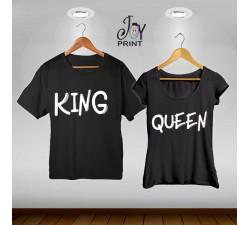 Coppia di t shirt King & queen