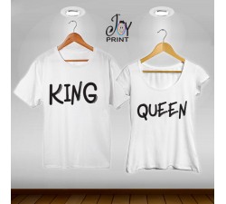 Coppia di t shirt King & queen